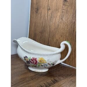 Johnson Bros F.B. & Co Garden Bouquet Gravy Boat Windsor Ware England 1940's